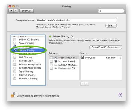 iPad | Mac Share Printer Step 3