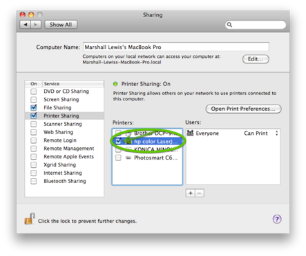 iPad | Mac Share Printer Step 4
